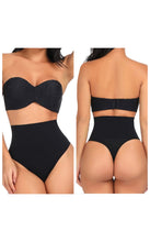 Load image into Gallery viewer, 4 Steel Bones High Waist Shapewear Thong Tummy Control