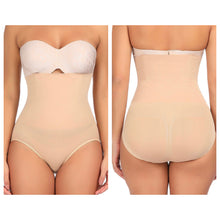 Load image into Gallery viewer, Nude High Cut Solid Color Plus Size Seamless Control Underwear